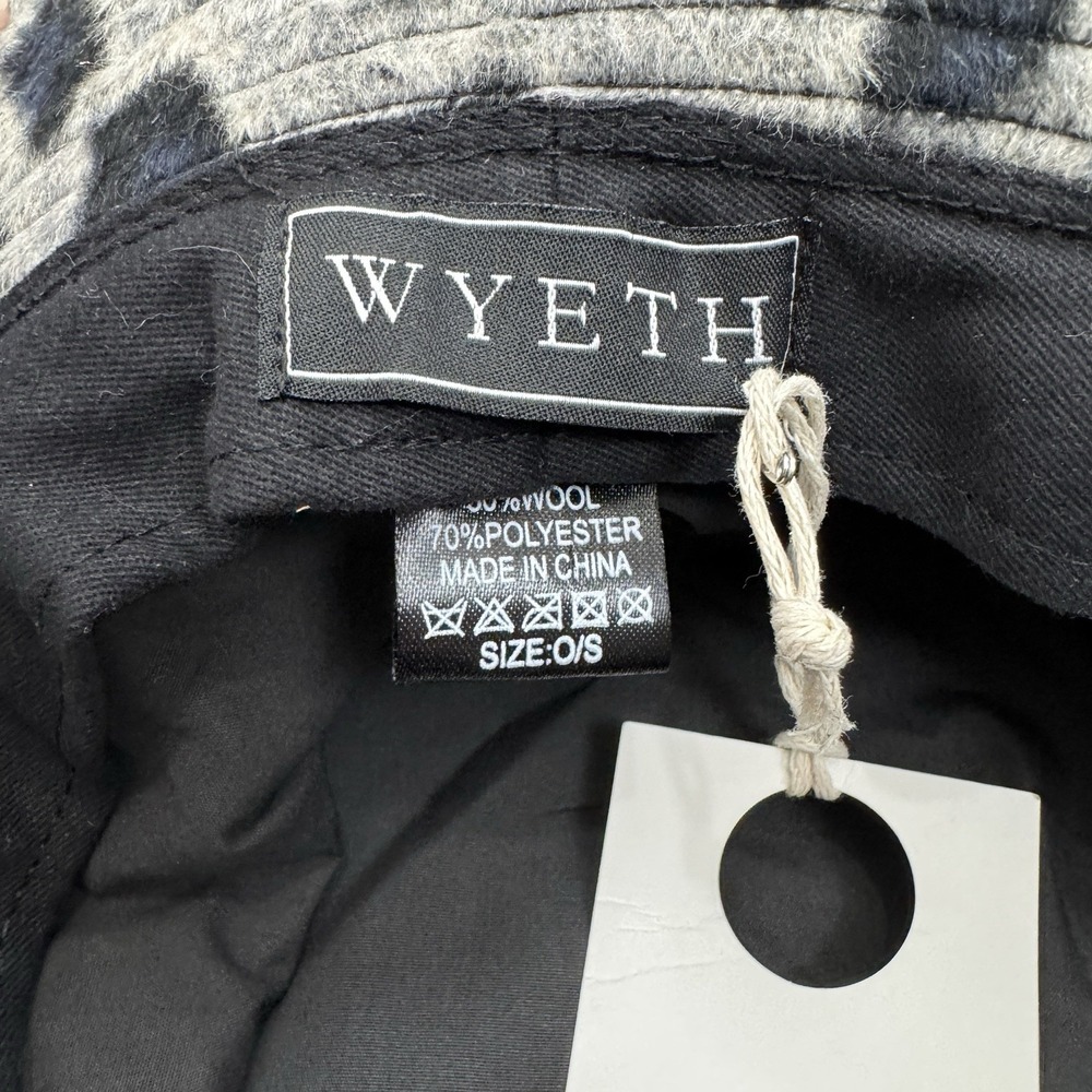 NEW Wyeth Bucket Hat Womens One Size Gray Leopard Print Fuzzy Retro Y2K 90s Boho - Picture 10 of 16